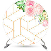 Rosa Blumen Anmut Einfach Kreis Geburtstag Hintergrund